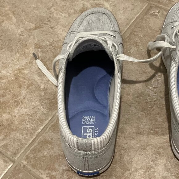 Keds Women's Gray Lace Up Canvas Sneakers Size 7 - Picture 3 of 6